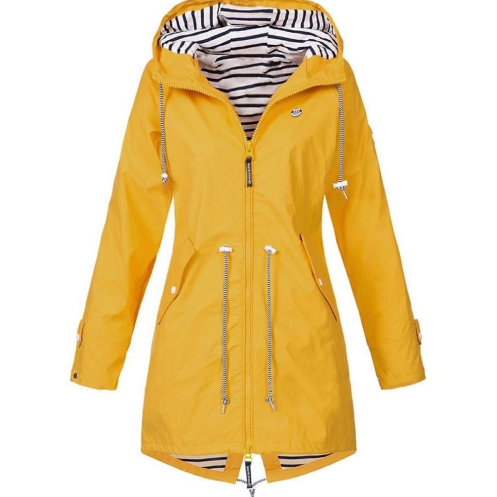 Yellow Hooded Women's Jacket
